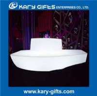 White  LED Light Up Plastic Lounge Leisure Chair with LED KC-1876
